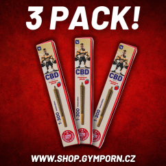 3 PACK LIMITOVANÝ Předrolovaný CBD joint - Přestřelená jahoda