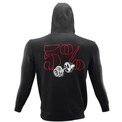 LOVE IT, KILL IT DUMBBELL, BLACK PULLOVER HOODIE