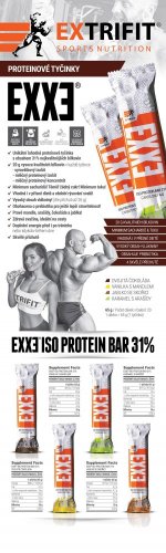 Extrifit Exxe Iso Protein Bar 31% 65 g - Příchuť: Mandle-vanilka