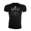 RP CROWN, BLACK T-SHIRT WITH BLACK LETTERING - Velikost: XXL