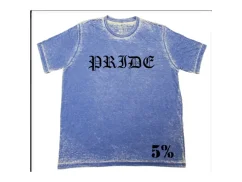 PRIDE T-SHIRT ACID WASH BLUE