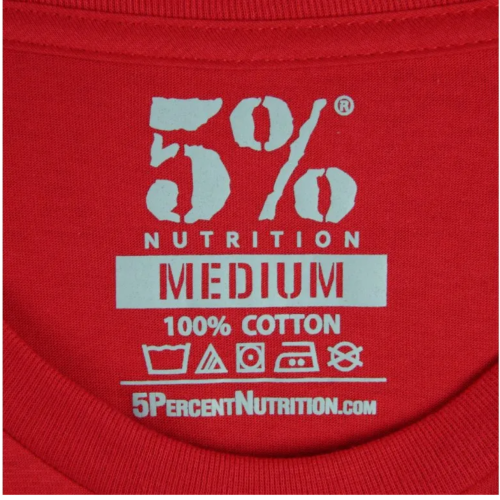 Červené triko - LIVIN THE DREAM 5% - Velikost: M